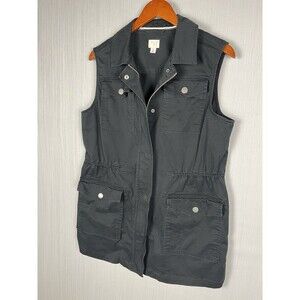 Gorpcore Workwear Utility Cargo Vest Cinch Waist Pocketed A New Day Black M